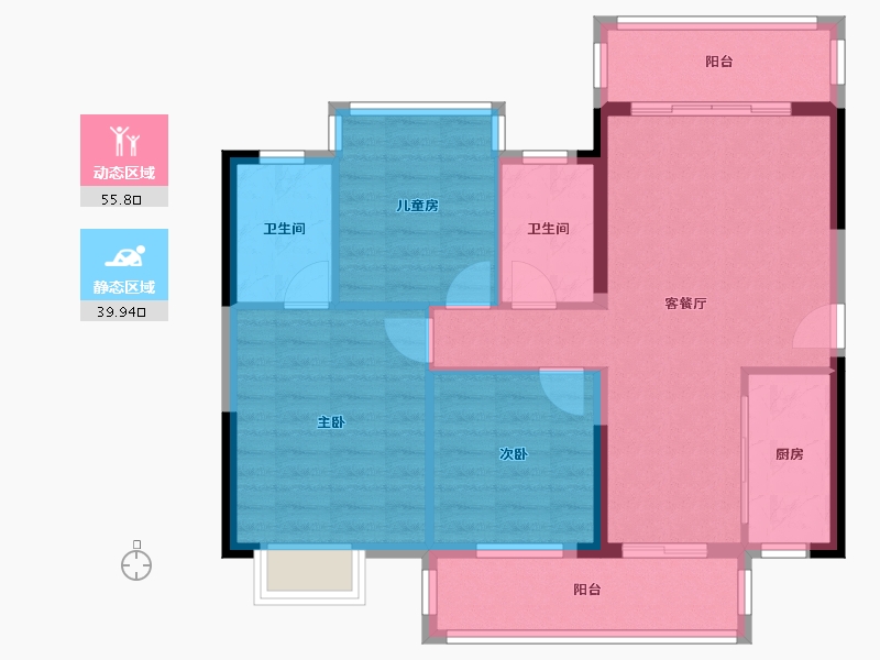 广东省-东莞市-天悦中央-92.00-户型库-动静分区