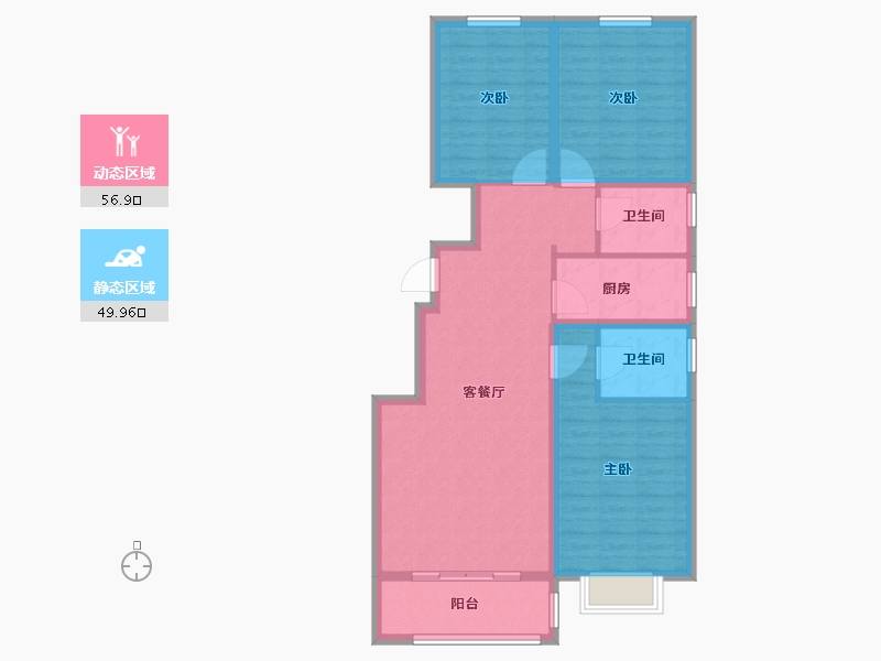 河北省-保定市-国仕山-96.00-户型库-动静分区