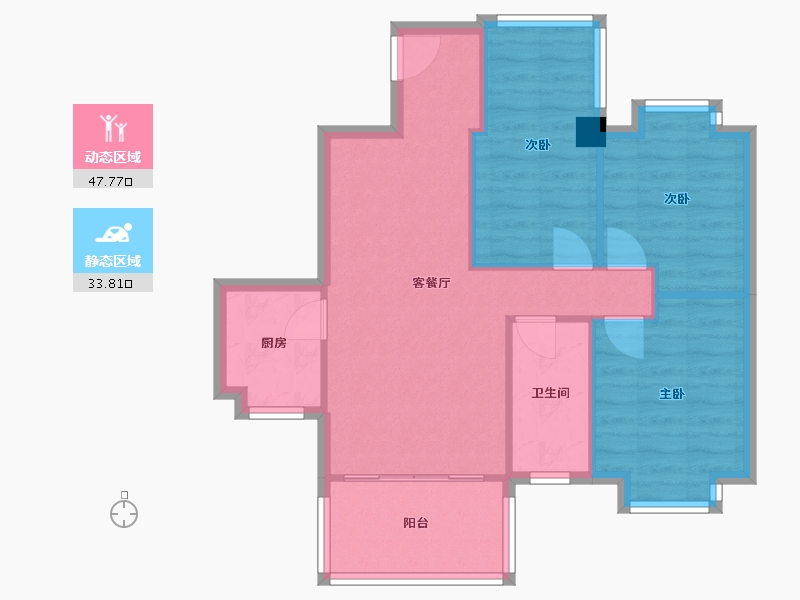 广东省-广州市-海珠湖景峰-73.60-户型库-动静分区