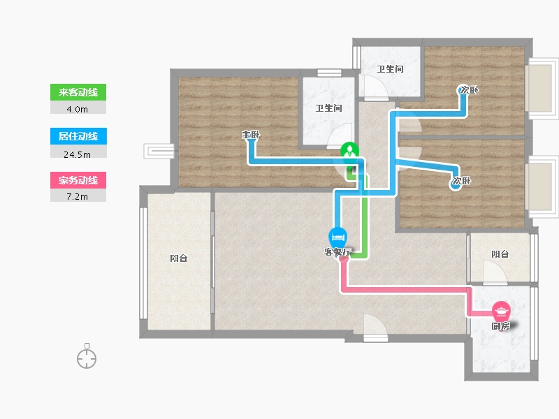 四川省-成都市-温哥华花园-90.91-户型库-动静线