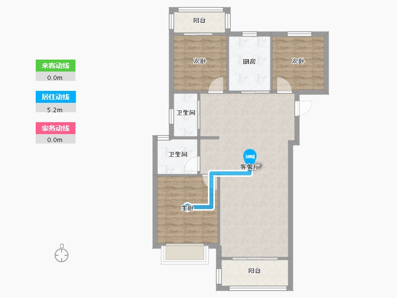 湖北省-武汉市-中建星光城-86.00-户型库-动静线