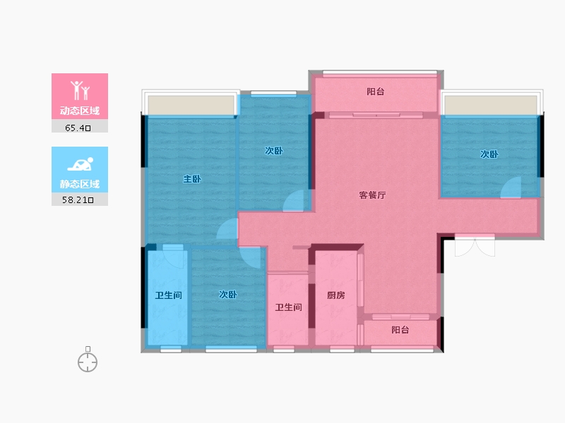 重庆-重庆市-碧桂园智慧家-115.20-户型库-动静分区