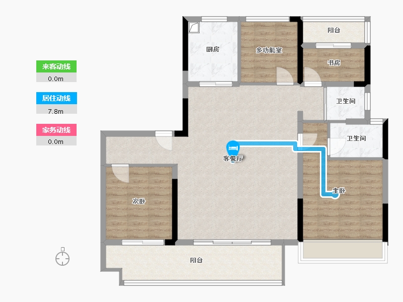 河南省-焦作市-碧桂园-112.00-户型库-动静线