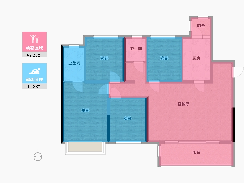 四川省-成都市-锦澜悦山-108.80-户型库-动静分区