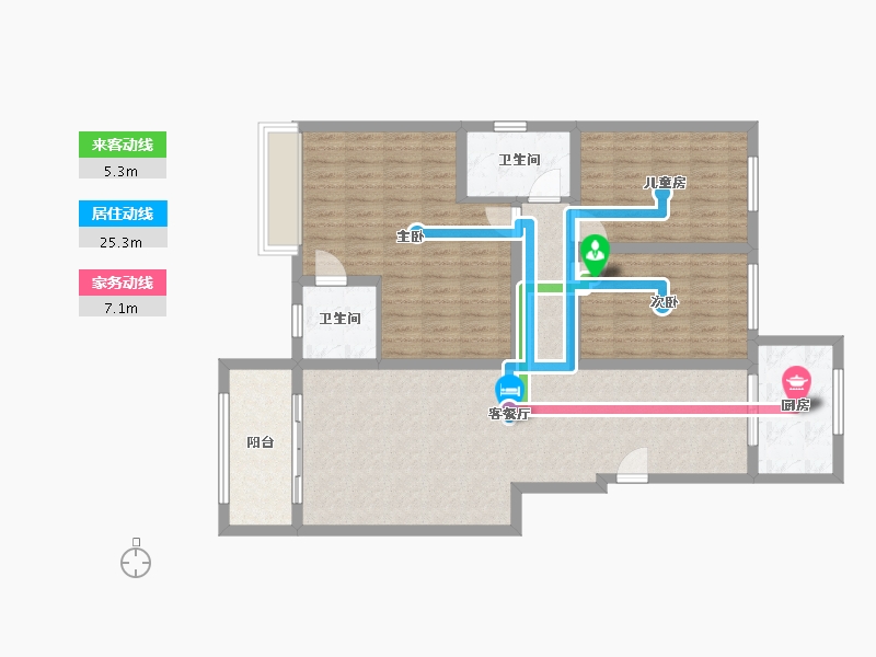 河南省-新乡市-世熙府-107.98-户型库-动静线