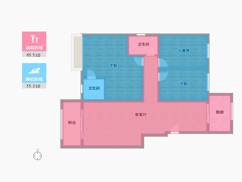 河南省-新乡市-世熙府-107.98-户型库-动静分区