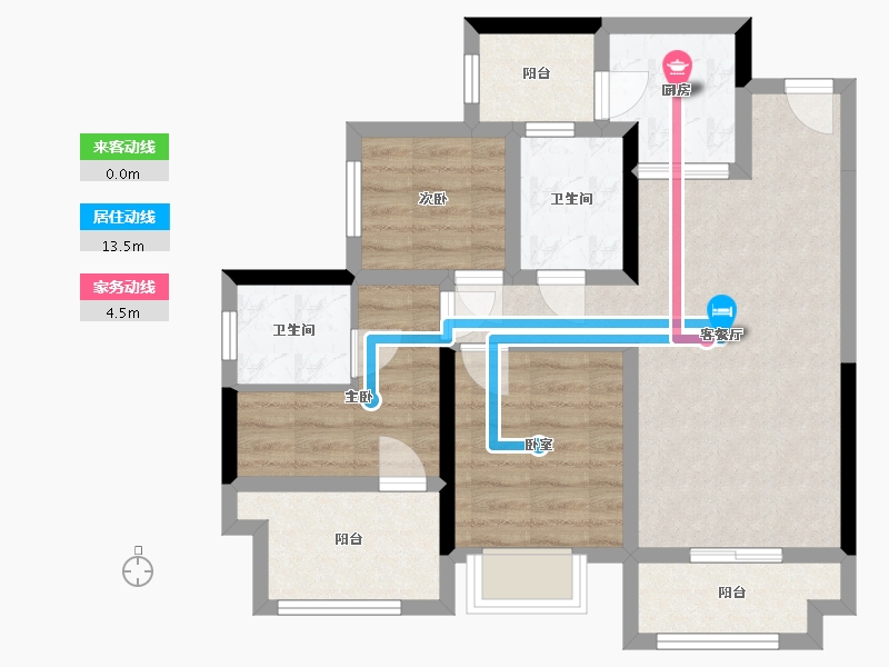 四川省-眉山市-天府创新中心-76.00-户型库-动静线