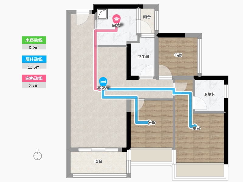 广东省-江门市-华发四季-74.49-户型库-动静线