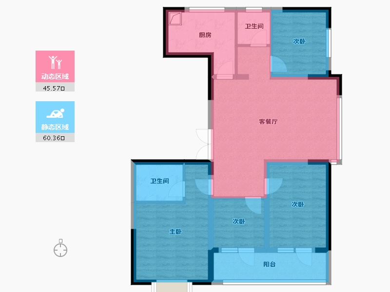 山东省-济宁市-尚龙原著-108.80-户型库-动静分区