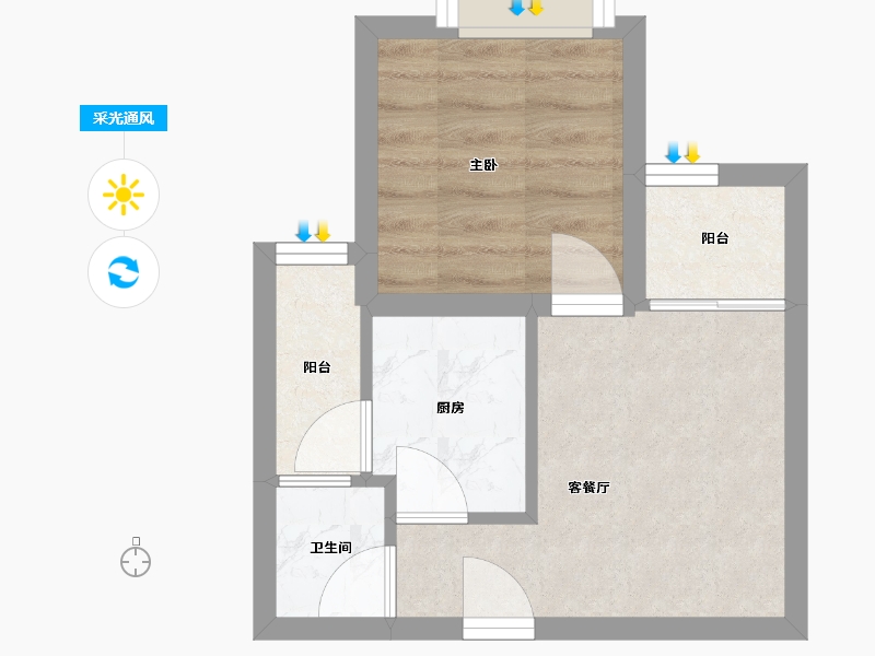 广东省-深圳市-缔梦园（三期）-28.83-户型库-采光通风