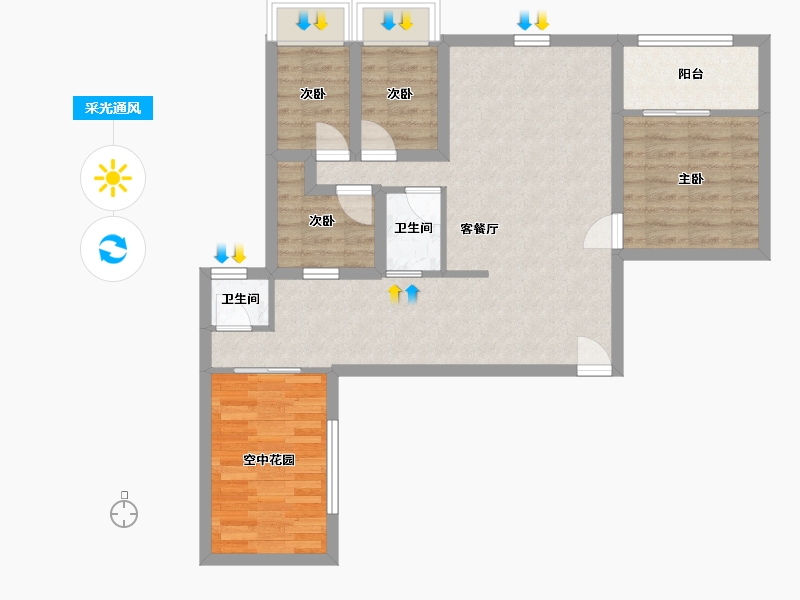 广东省-深圳市-天明居-76.99-户型库-采光通风