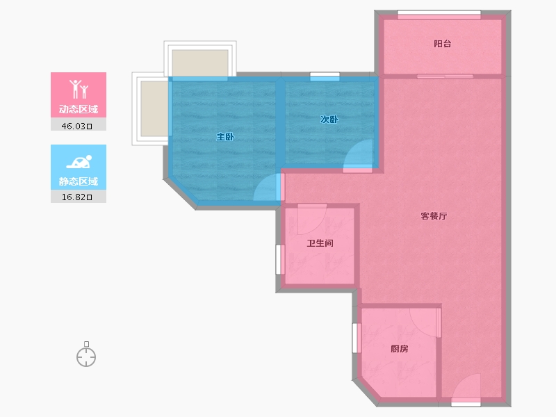 广东省-深圳市-香逸名园-55.89-户型库-动静分区