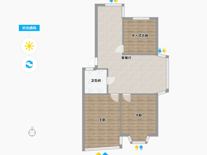 江苏省-南京市-天华-76.00-户型库-采光通风