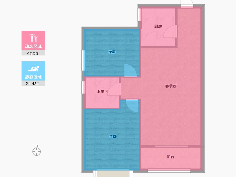 陕西省-西安市-智慧新城-69.32-户型库-动静分区