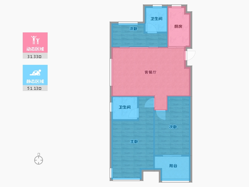 浙江省-湖州市-桐昆名仕府-80.80-户型库-动静分区