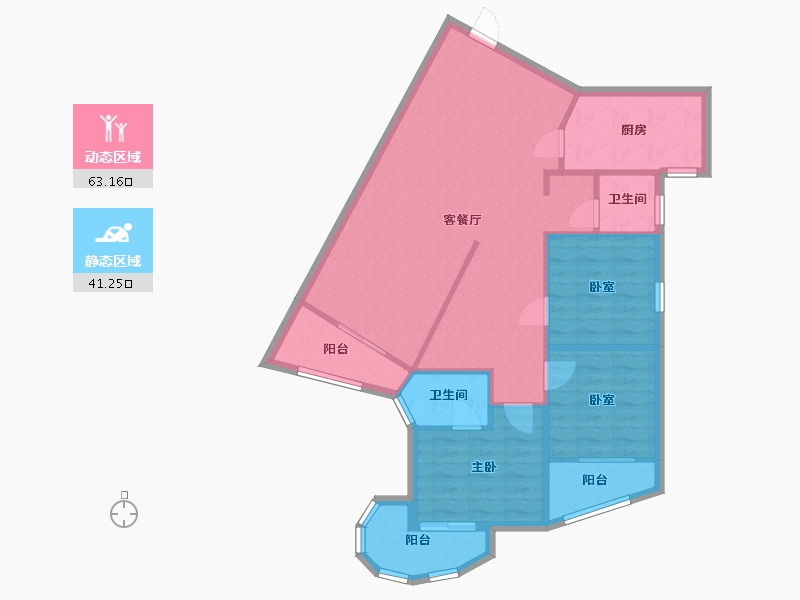 福建省-泉州市-东莲花苑-108.00-户型库-动静分区