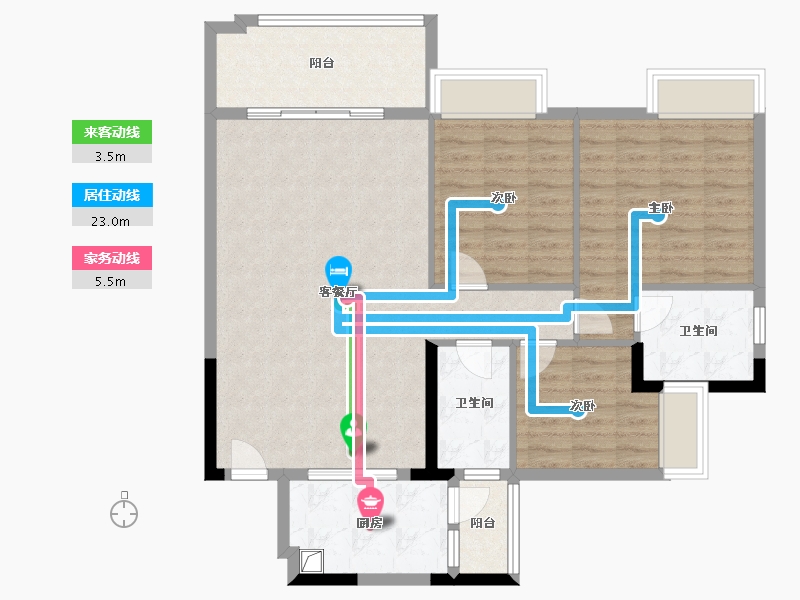 广东省-江门市-金汇城市广场-106.15-户型库-动静线