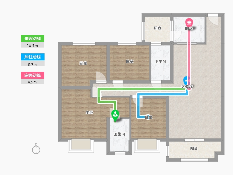 广西壮族自治区-百色市-恒宁铂金府-101.00-户型库-动静线