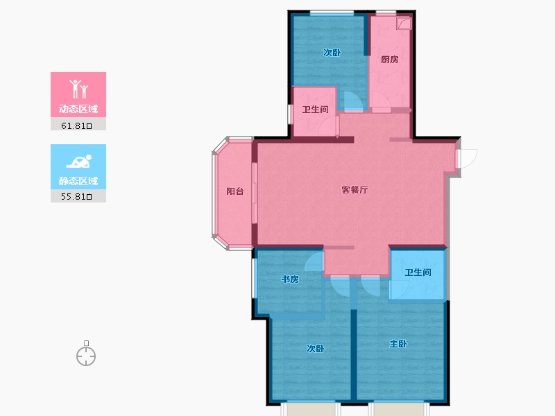 山西省-太原市-宝烨佳苑-105.00-户型库-动静分区