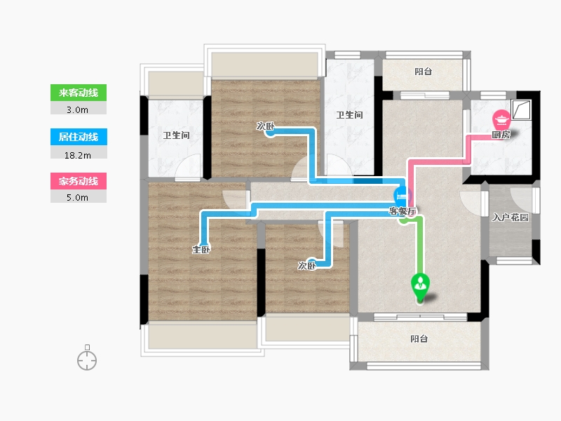 广东省-肇庆市-东奥御园-80.00-户型库-动静线