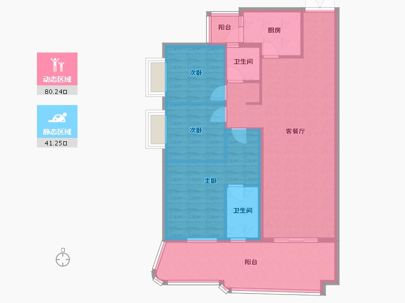 贵州省-毕节市-丽景森林-96.00-户型库-动静分区