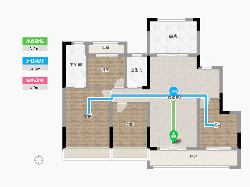 浙江省-丽水市-缙云万地广场-111.20-户型库-动静线