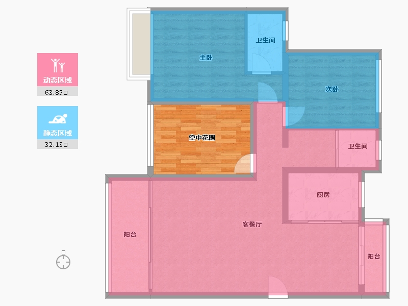 湖南省-湘西土家族苗族自治州-诚信御景园-101.60-户型库-动静分区