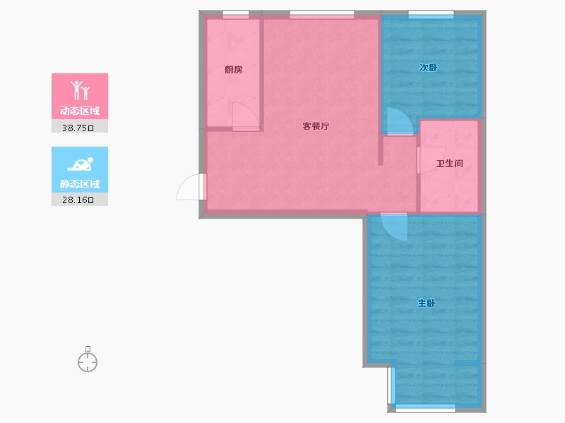 河北省-廊坊市-香城壹号-70.55-户型库-动静分区