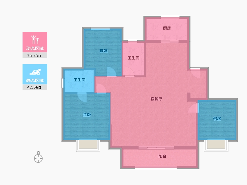 安徽省-六安市-绿城-110.40-户型库-动静分区