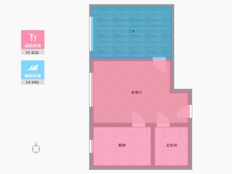 吉林省-延边朝鲜族自治州-学府嘉苑-49.00-户型库-动静分区