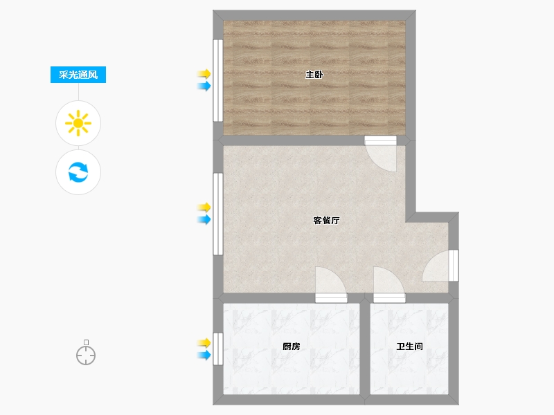 吉林省-延边朝鲜族自治州-学府嘉苑-49.00-户型库-采光通风