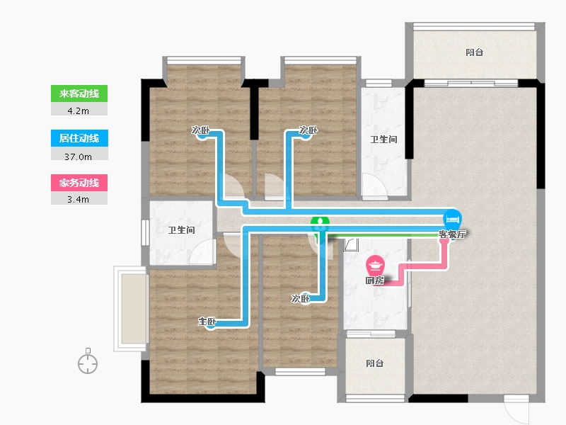 广东省-东莞市-桃源居-120.00-户型库-动静线