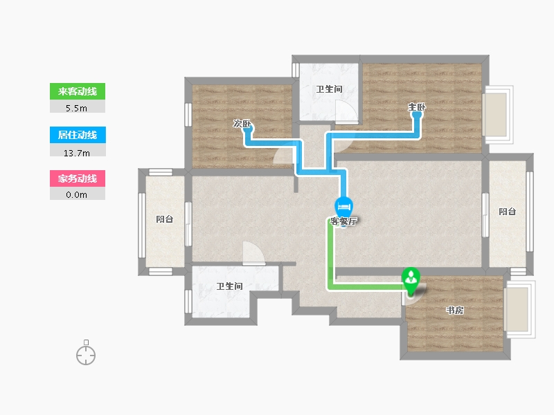 北京-北京市-永定苑-93.60-户型库-动静线