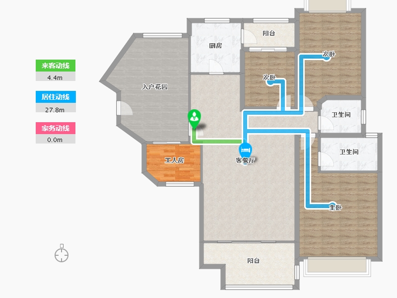 黑龙江省-鹤岗市-世纪村-148.43-户型库-动静线