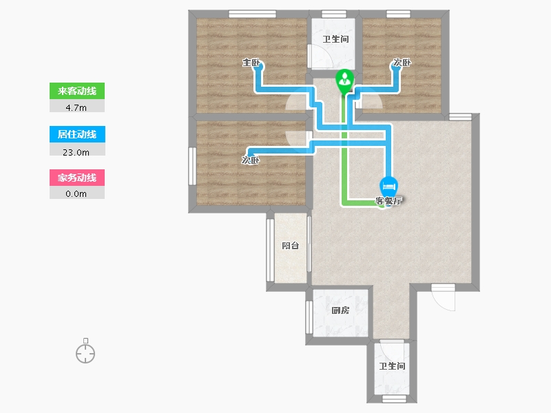 广东省-深圳市-长城盛世家园一期-72.78-户型库-动静线