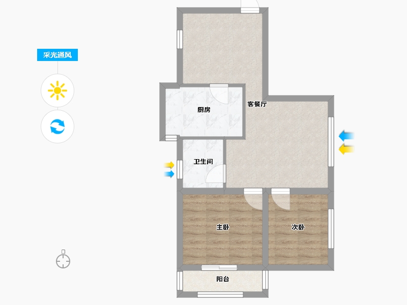 广东省-深圳市-景鹏大厦-57.91-户型库-采光通风