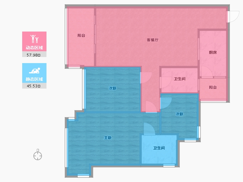 四川省-成都市-恒大名都-82.40-户型库-动静分区