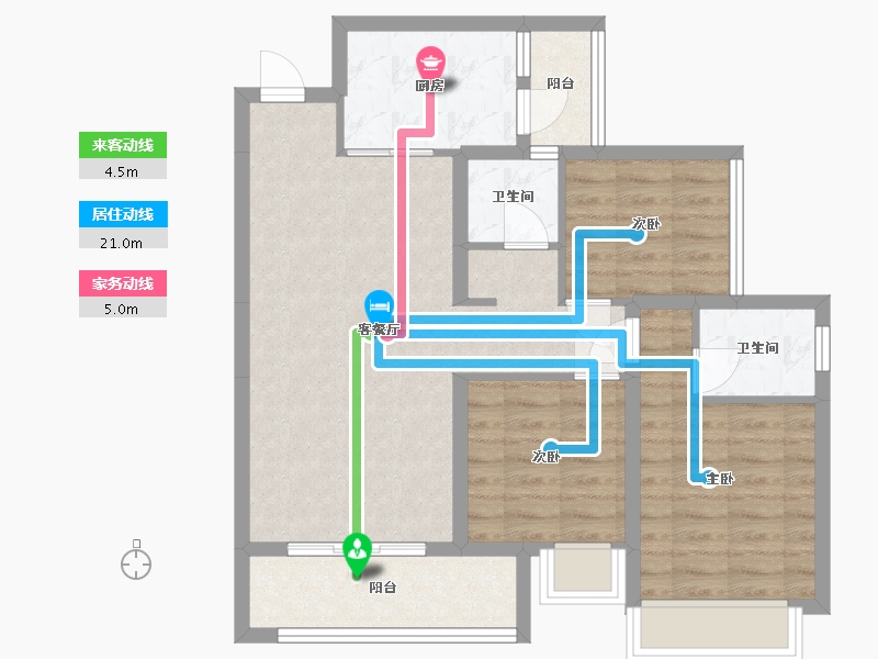 四川省-内江市-十里江湾-73.60-户型库-动静线