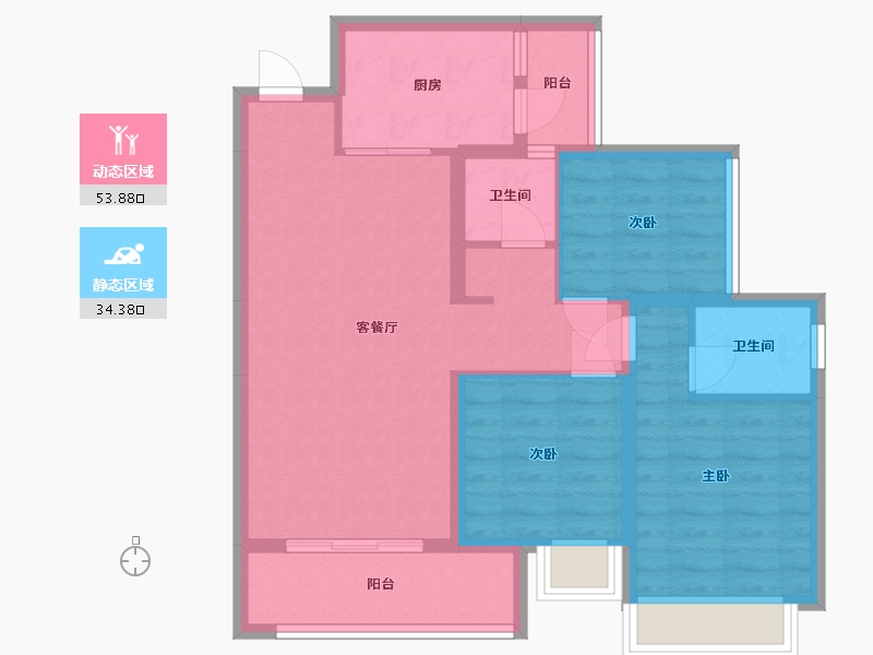 四川省-内江市-十里江湾-73.60-户型库-动静分区