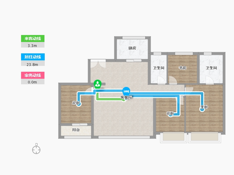 陕西省-西安市-中天新希望未来印-128.00-户型库-动静线