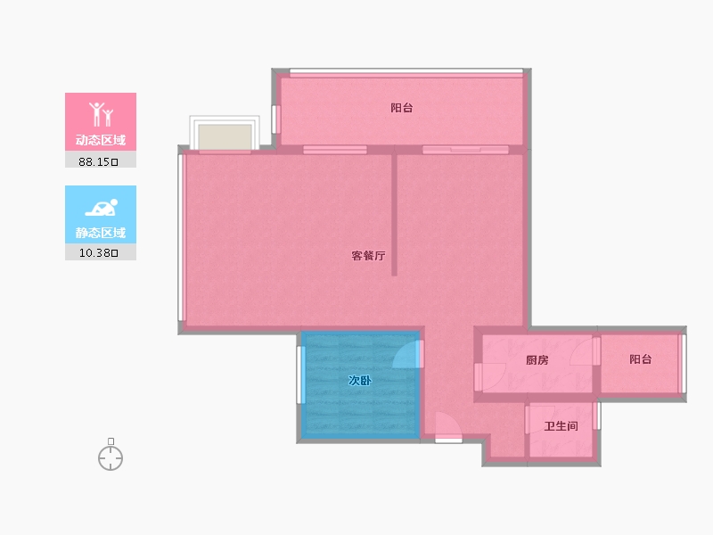 四川省-宜宾市-远达·翰林院-93.60-户型库-动静分区