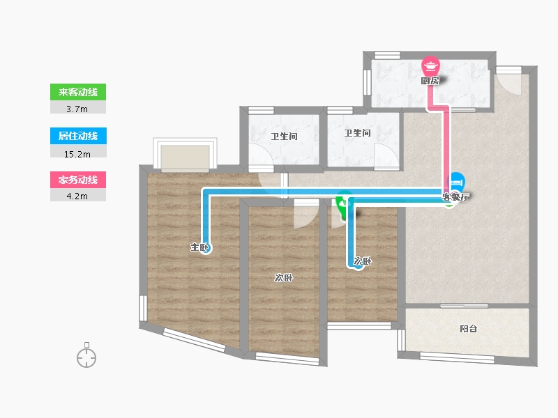 广东省-深圳市-金成时代家园-80.85-户型库-动静线