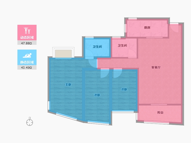 广东省-深圳市-金成时代家园-80.85-户型库-动静分区