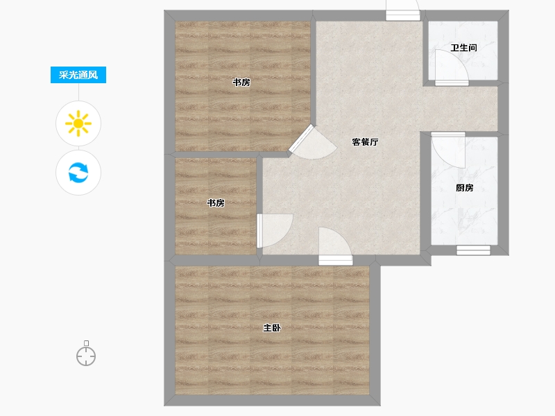 北京-北京市-和平里-47.00-户型库-采光通风