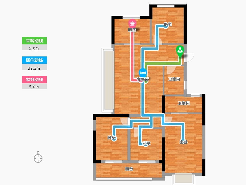 浙江省-杭州市-星遇光年府-99.77-户型库-动静线