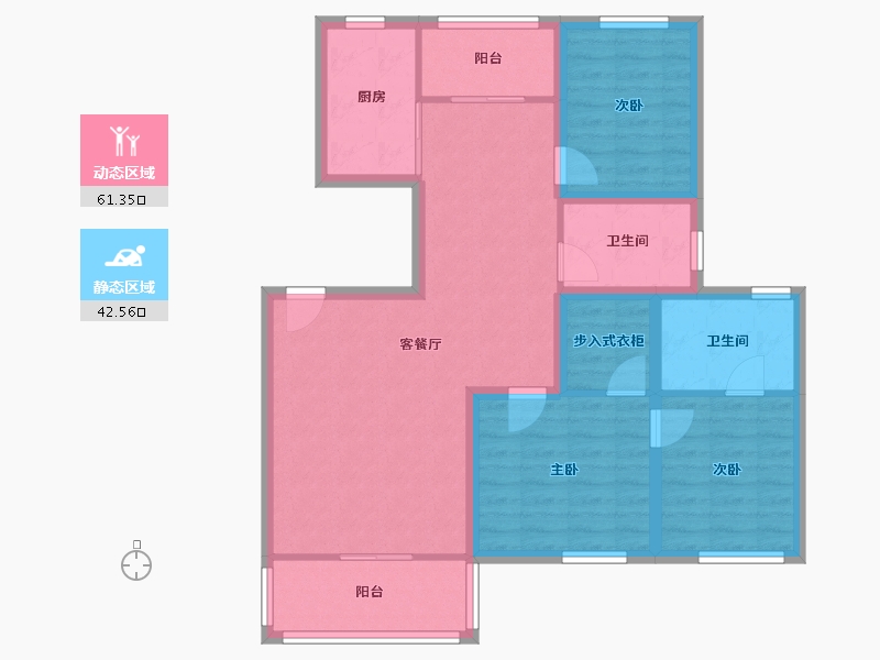 湖北省-武汉市-同安家园-92.53-户型库-动静分区