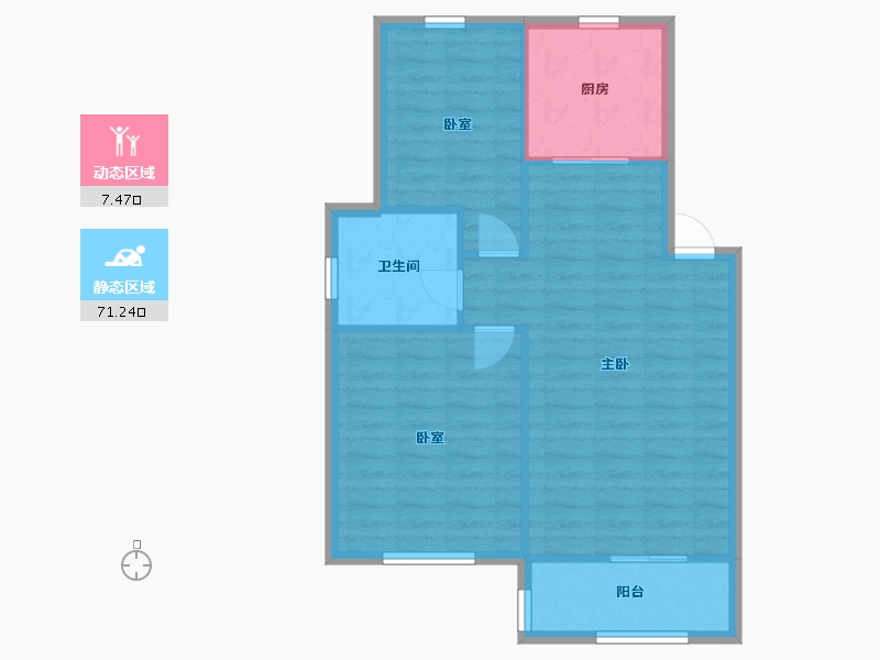 浙江省-绍兴市-梅泽嘉园-72.03-户型库-动静分区