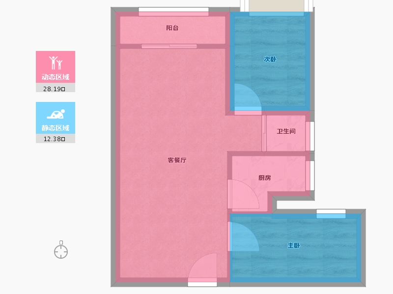 广东省-深圳市-荣超花园-35.57-户型库-动静分区