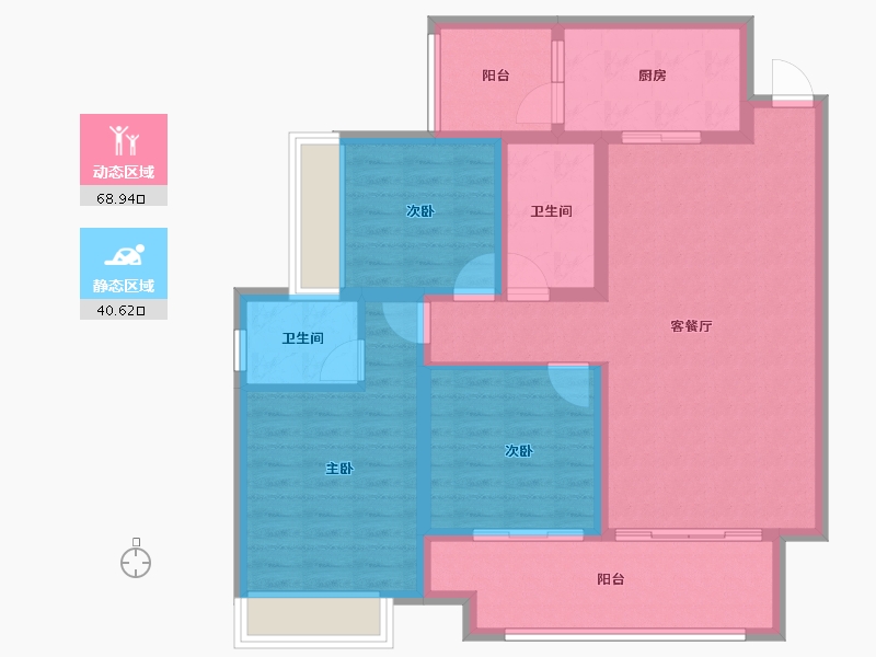 四川省-资阳市-上东逸景-97.80-户型库-动静分区