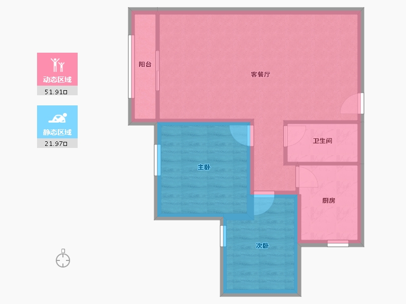 广东省-深圳市-金成时代家园-66.16-户型库-动静分区